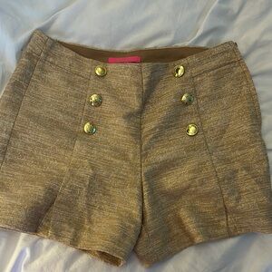 Lilly Pulitzer Gold High Waist Shorts